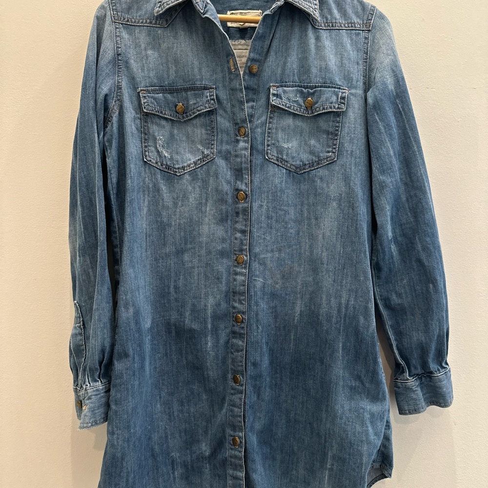 Current/Elliott Blue Denim ranch Hand The Western Dress